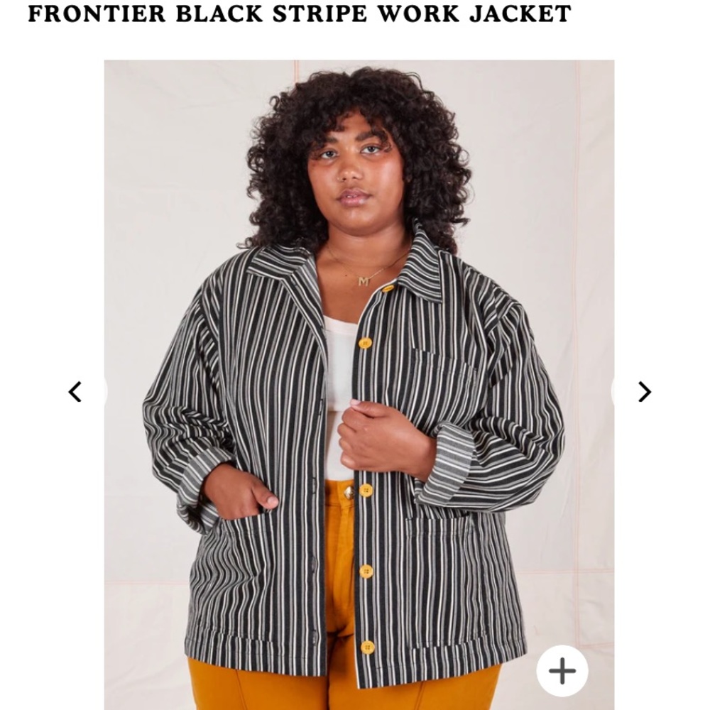 Big Bud Press Large Work Jacket in frontier stripe black L sold out